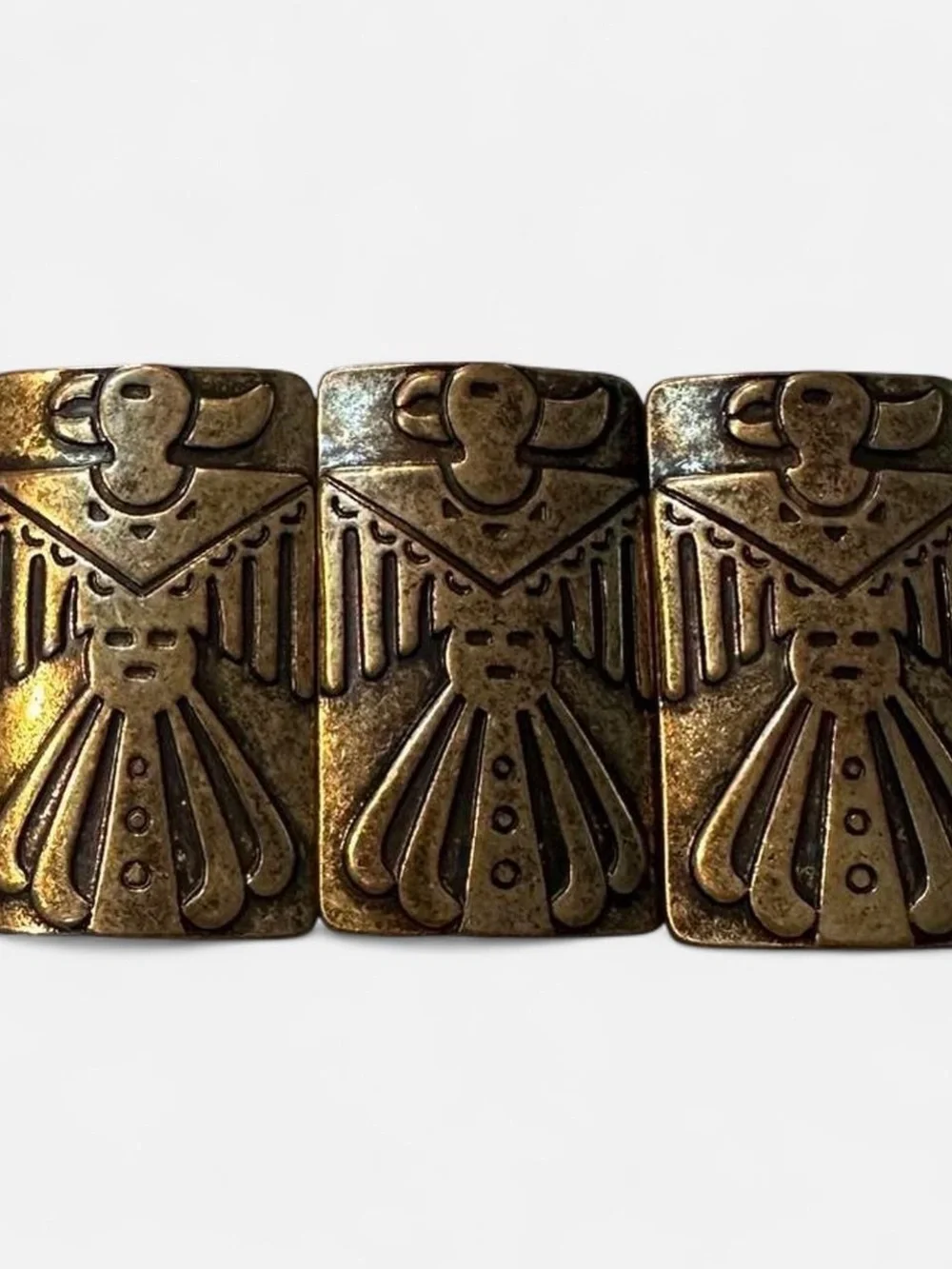 Brass Tone Wide Cuff Bracelet - Women Accessories
